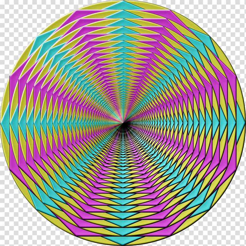 Hypnosis Optical illusion Shape, cmyk transparent background PNG clipart