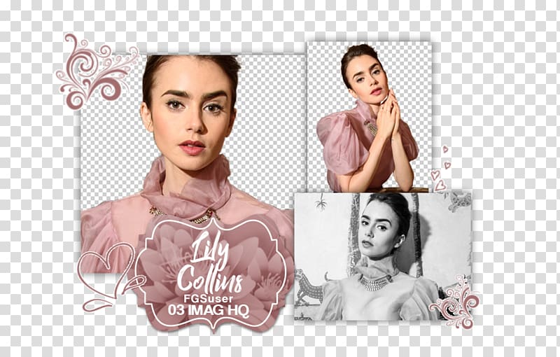 Lily Collins Eyebrow Skin Long hair , packing transparent background PNG clipart