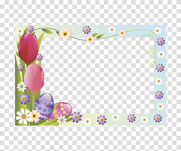 Easter Bunny Icon, Fresh style Easter border pattern transparent background PNG clipart