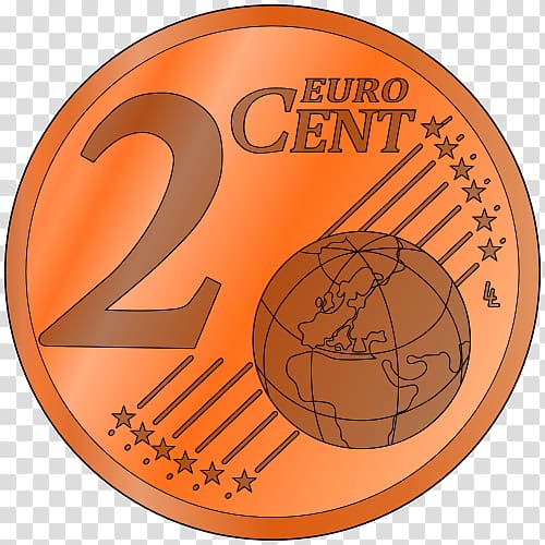 Penny 1 cent euro coin 2 cent euro coin , Coin transparent background PNG clipart