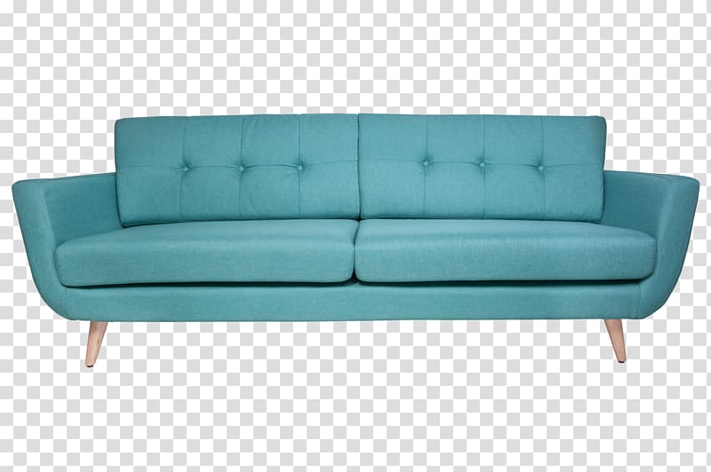 Table Couch Turquoise Chair Dining room, wood frame transparent background PNG clipart