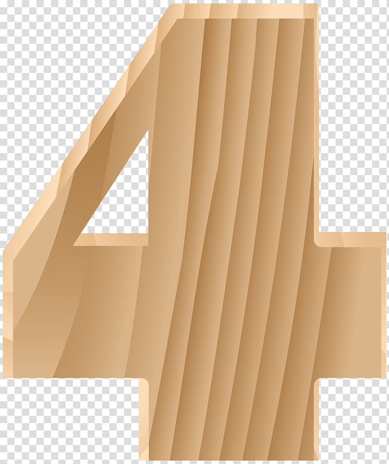 brown 4 , Design Graphics , Wooden Number Four transparent background PNG clipart
