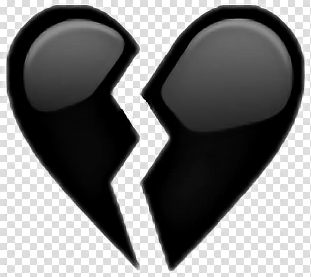 black broken heart illustration, Broken heart Emoji Love iPhone, Emoji transparent background PNG clipart