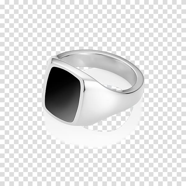 Ring Platinum Precious metal Silver Onyx, ring transparent background PNG clipart