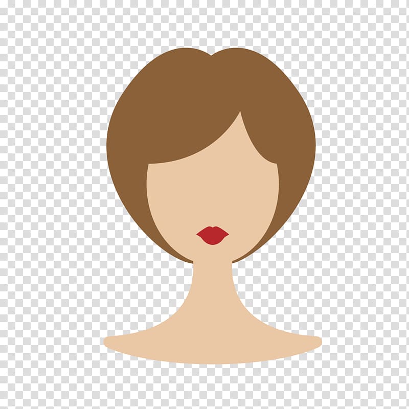 Wig Designer Hair Euclidean , Brown lady short hair wig model transparent background PNG clipart