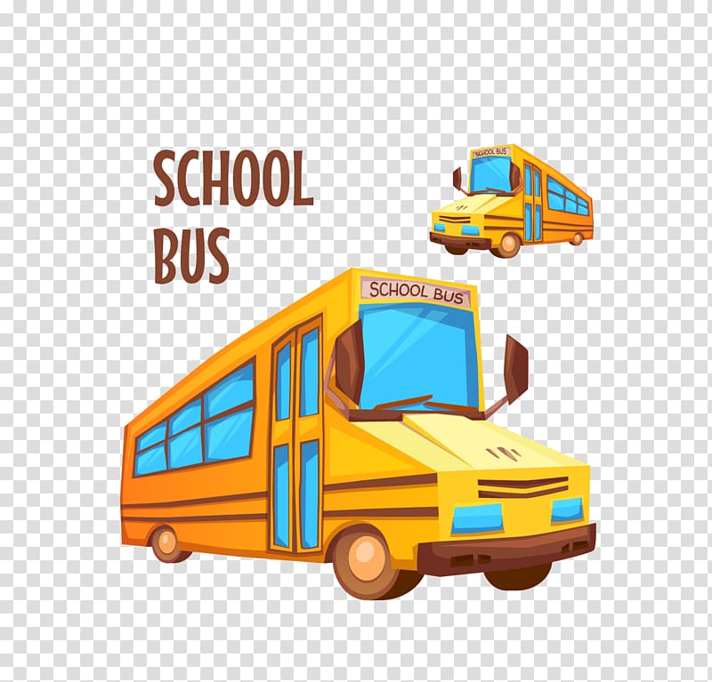 School bus Cartoon Illustration, school,bus transparent background PNG clipart