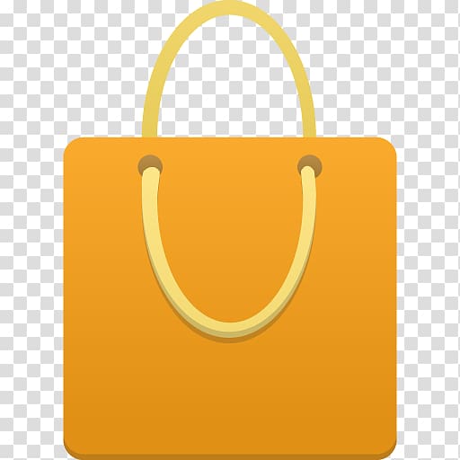 yellow shopping bag illustration, symbol yellow handbag, Shopping bag orange transparent background PNG clipart