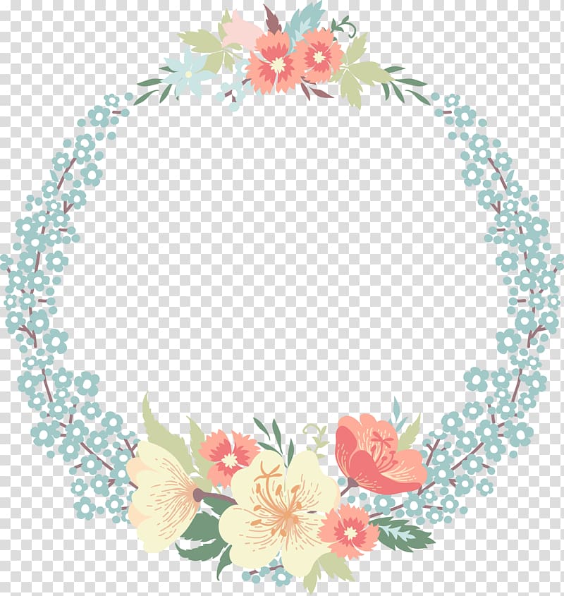 orange and green flowers border, Wedding invitation Flower , Rosette ring transparent background PNG clipart