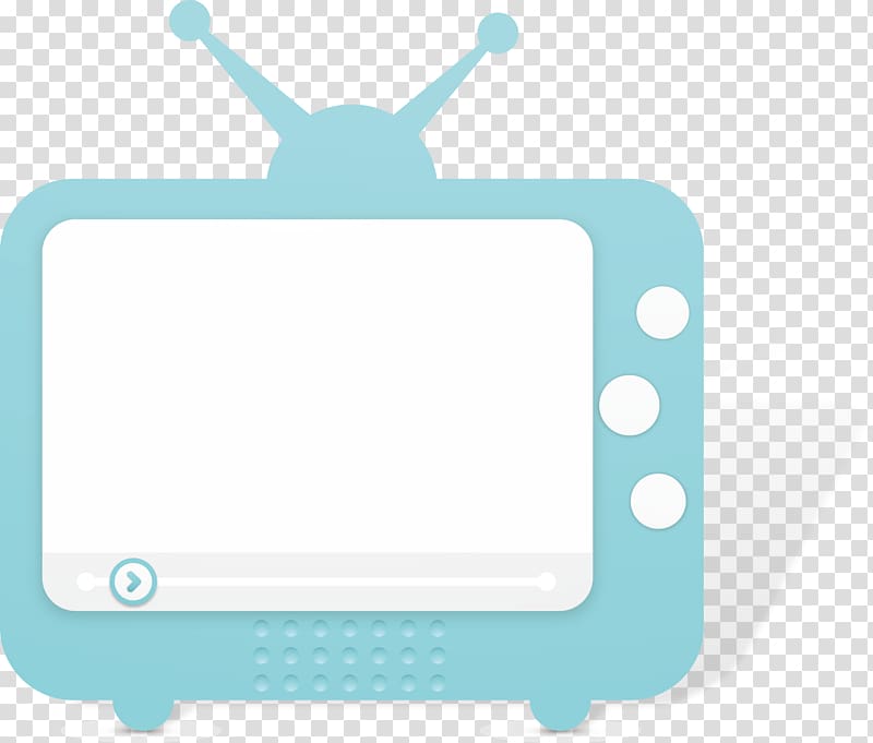 frame Blue Television set, TV Box transparent background PNG clipart