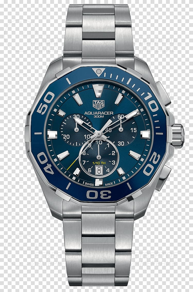 TAG Heuer Aquaracer Chronograph Watch, watch transparent background PNG clipart