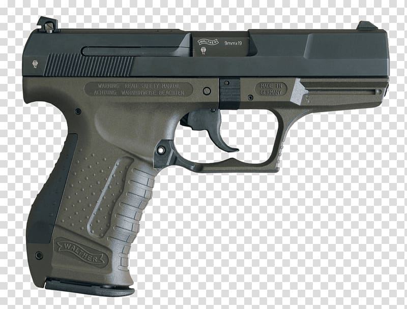 Walther P99 Carl Walther GmbH Firearm Pistol 9×19mm Parabellum, Handgun transparent background PNG clipart
