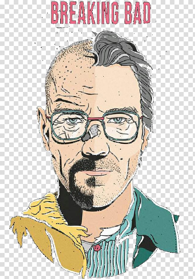 Walter White T-shirt Graphic design Facial hair, walter white transparent background PNG clipart
