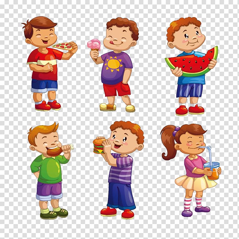 Eating Healthy diet , A child standing eating transparent background PNG clipart