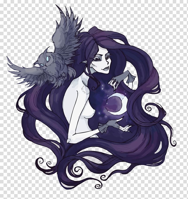 Witchcraft, Witch with Owl transparent background PNG clipart