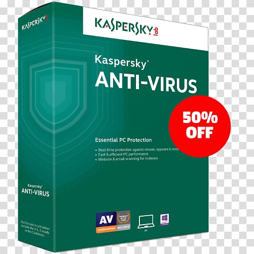 Kaspersky Anti-Virus Antivirus software Kaspersky Lab Kaspersky Internet Security Computer virus, 50 percent transparent background PNG clipart