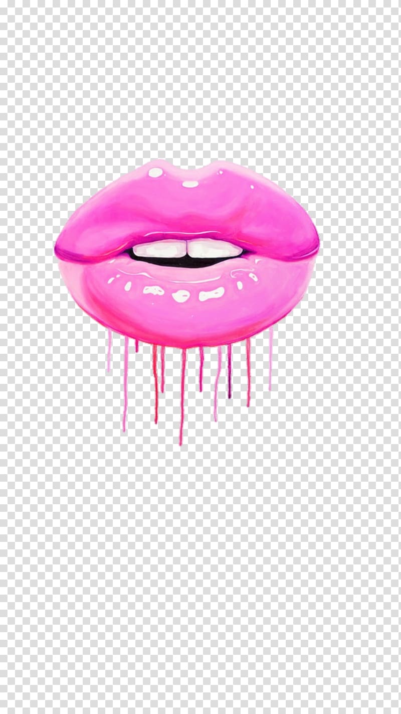 Lip gloss Cosmetics Canvas print, cute pink shelves transparent background PNG clipart