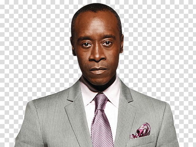 man in gray formal suit, Don Cheadle Grey Suit transparent background PNG clipart