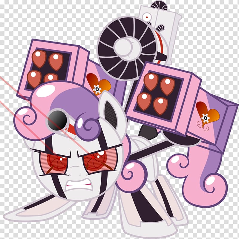 Sweetie Belle YouTube Pony Pinkie Pie Internet bot, robot unicorn attack transparent background PNG clipart