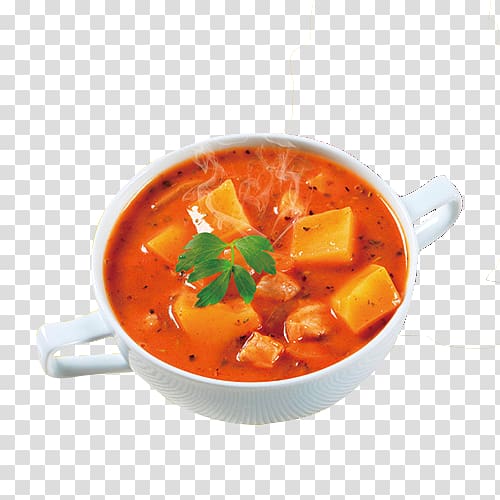 stew in white ceramic cup, Goulash Tomato soup Hungarian cuisine Curry, Tomato Potato Soup transparent background PNG clipart