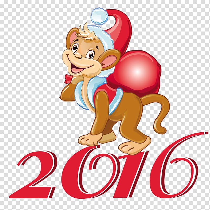 Monkey New Year Bính Thân , chinese monkey transparent background PNG clipart