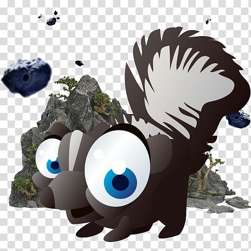 Q-version Animal Cuteness Cat, Cute animal cartoon skunk transparent background PNG clipart