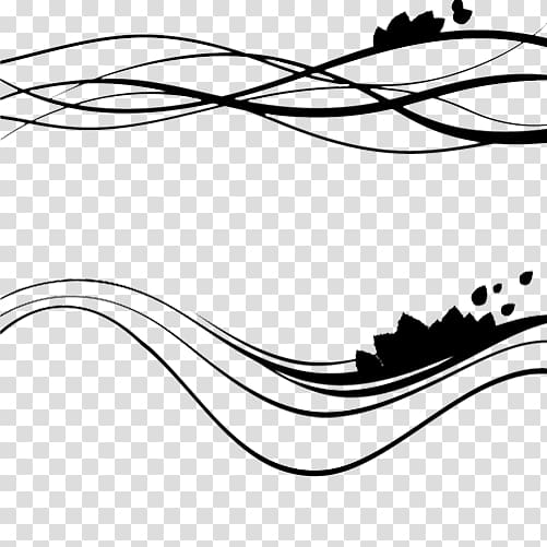 Black and white Ink brush , Black lines lotus transparent background PNG clipart