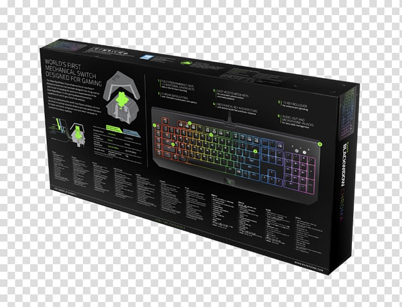 Computer keyboard Razer BlackWidow Chroma V2 Razer BlackWidow Ultimate (2016) Gaming keypad, electrical socket key cleaner transparent background PNG clipart