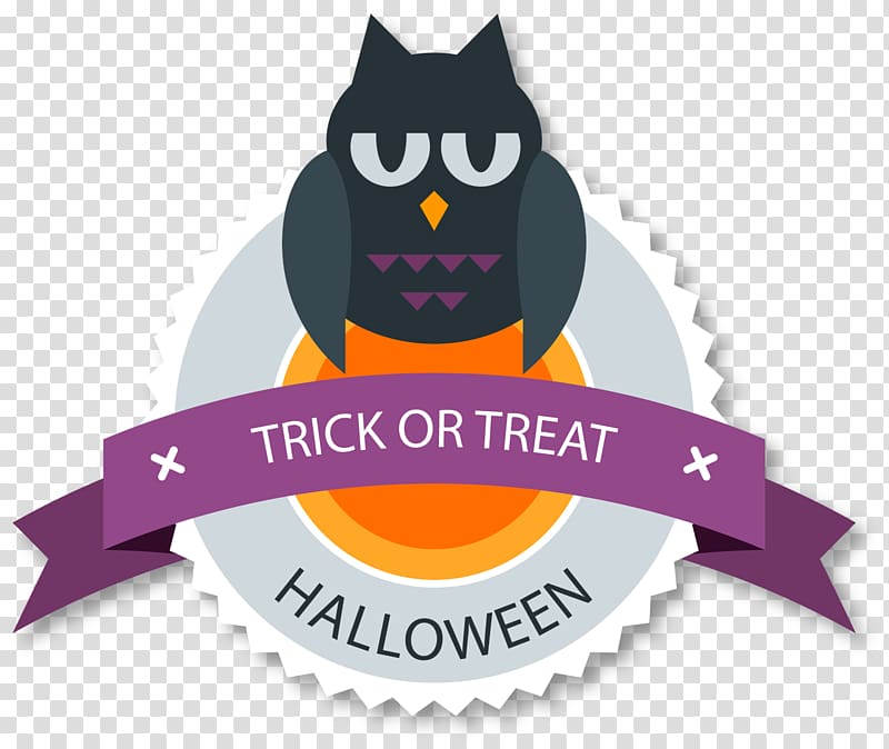 Purple Halloween label material transparent background PNG clipart