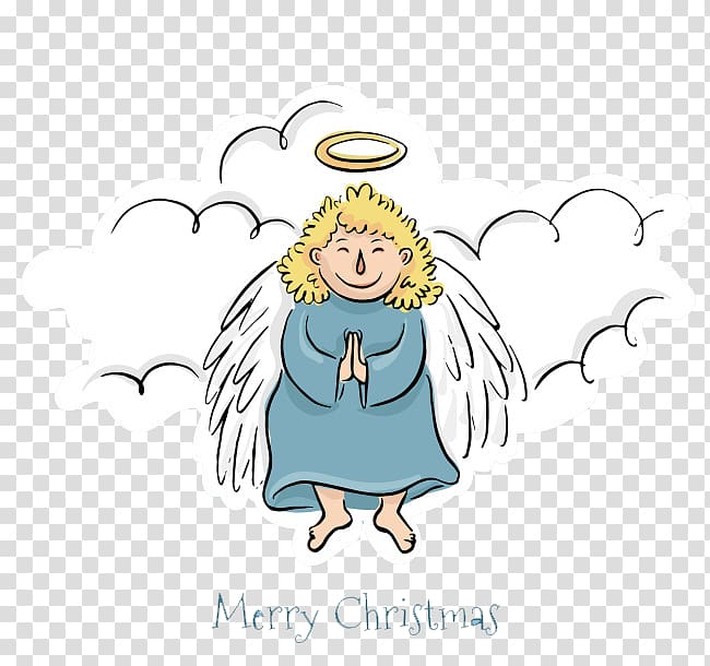 Angel Euclidean Illustration, Beautiful Christmas Angel sky transparent background PNG clipart