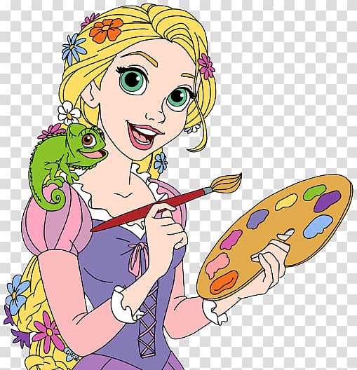 Tangled: The Video Game Rapunzel The Walt Disney Company Coloring book, painter transparent background PNG clipart