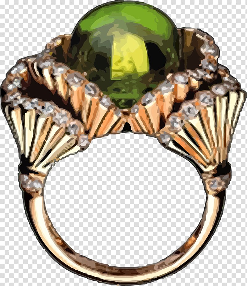 Ring Boucheron Jewellery Gemstone Diamond, Emerald transparent background PNG clipart