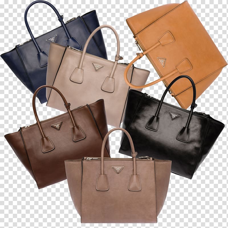 Handbag Tote bag Prada Leather Calfskin, shoulder bags transparent background PNG clipart
