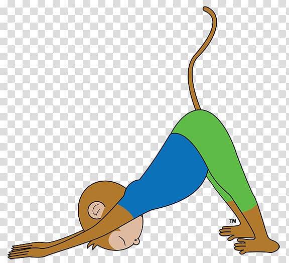 Yoga Monkey Kids: Beginner Poses Mammal Line , line transparent background PNG clipart