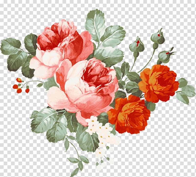 red and orange flowers illustration, Flower Watercolor painting , peonies transparent background PNG clipart