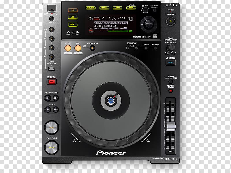 CDJ Pioneer DJ Disc jockey Pioneer Corporation DJ mixer, Dj Player transparent background PNG clipart