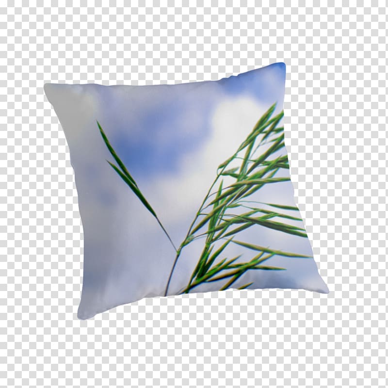 Throw Pillows Cushion, grass blade design transparent background PNG clipart