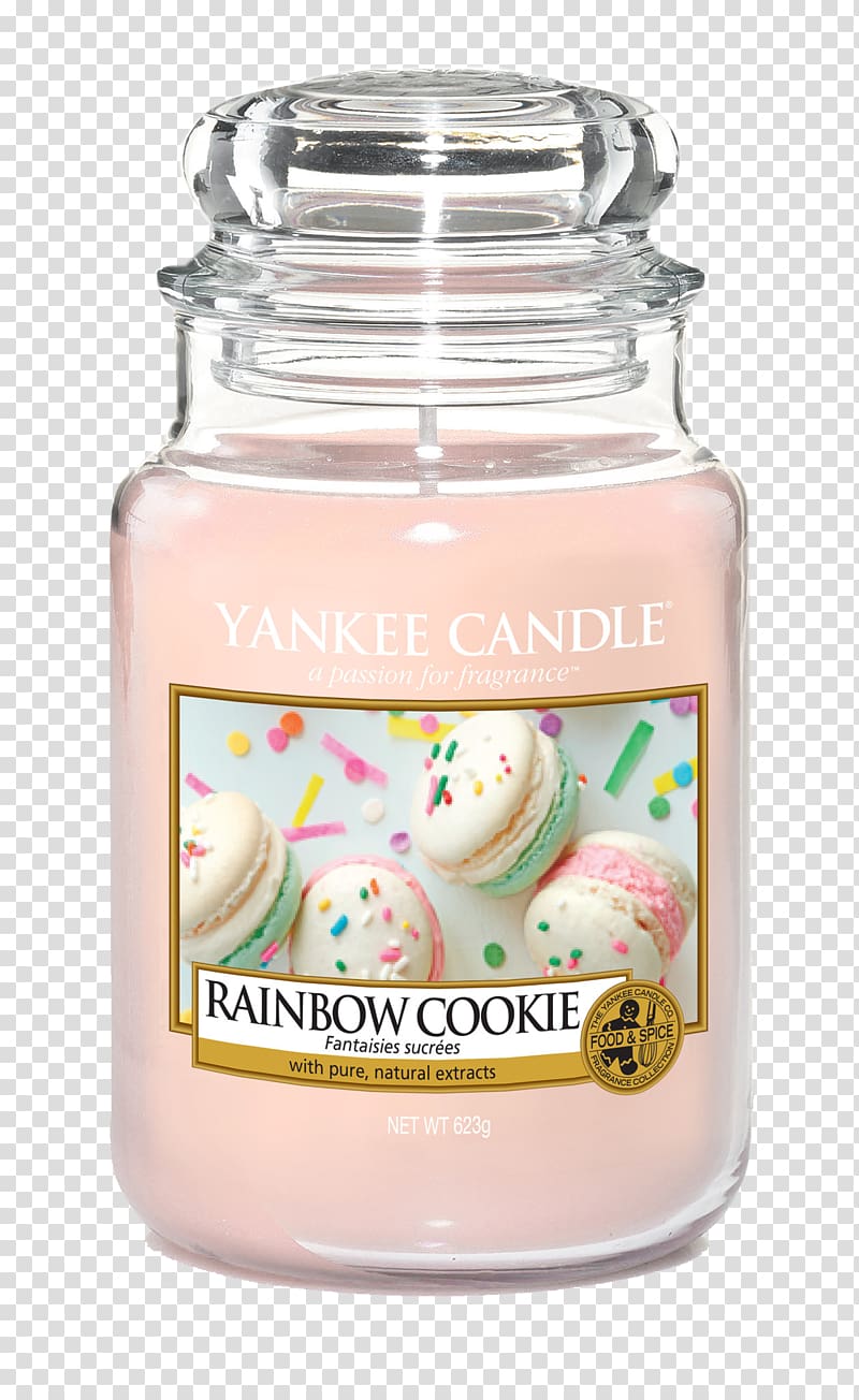 White chocolate Rainbow cookie Yankee Candle, Candle transparent background PNG clipart
