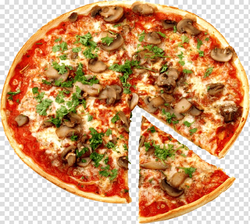 round pizza illustration, New York-style pizza Italian cuisine Fast food Pizza Pizza, Pizza transparent background PNG clipart