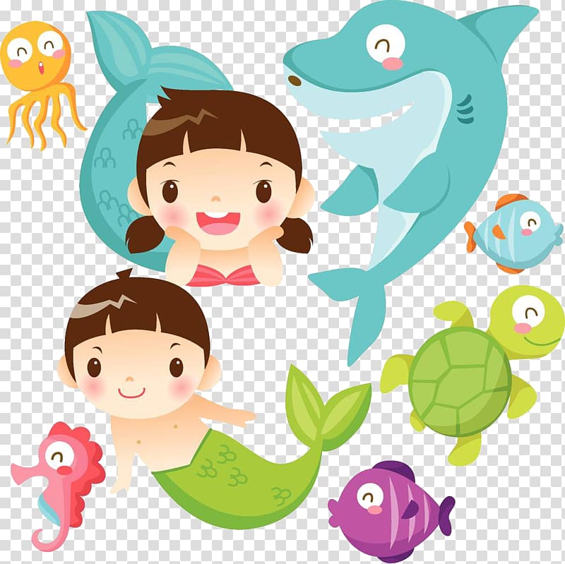 , Undersea animals transparent background PNG clipart