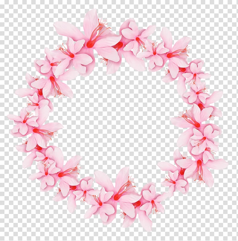 pink and white wreath, Wreath Pink Garland Crown, Pink flower garland transparent background PNG clipart