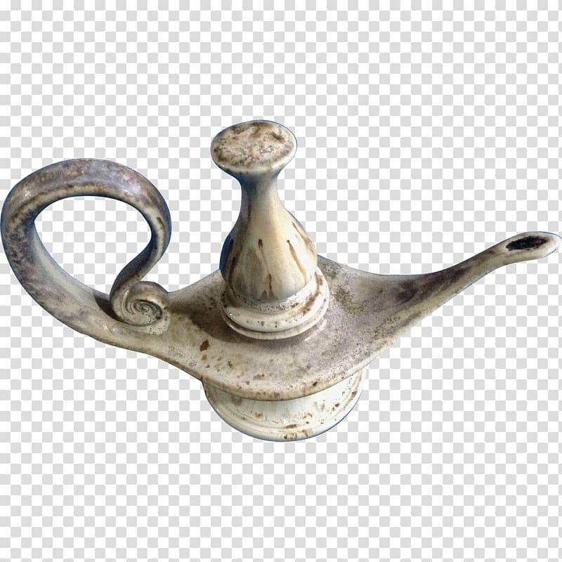 Genie Aladdin Oil lamp Pottery Ceramic, vintage antique yantai yantai. transparent background PNG clipart