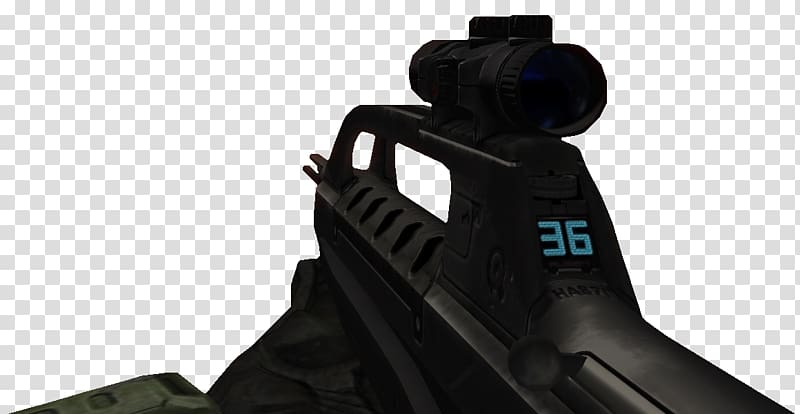 Halo 2 Firearm Modern Combat 4: Zero Hour Weapon Xbox 360, assault riffle transparent background PNG clipart