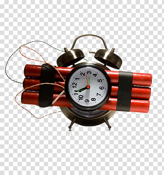 red dynamite, Alarm clock Time bomb Dynamite, Time bomb transparent background PNG clipart