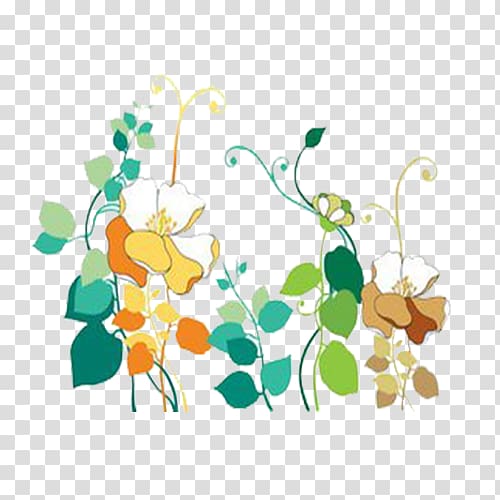 Floral design , Graffiti painted color mosaic transparent background PNG clipart