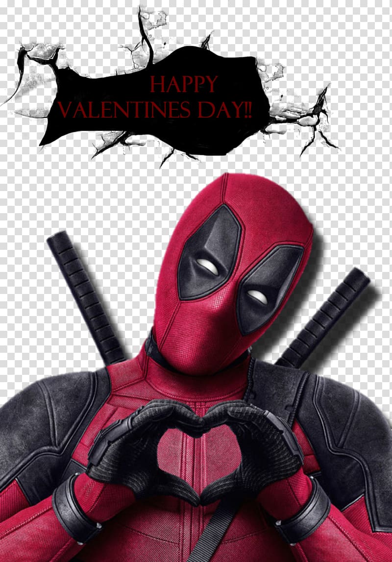 Deadpool Valentine\'s Day Film Greeting & Note Cards Marvel Comics, deadpool transparent background PNG clipart