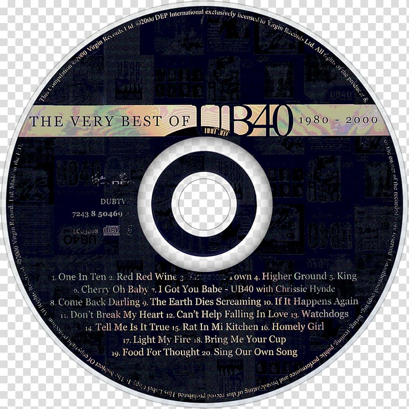 Compact disc The Very Best of UB40 Album Labour of Love, Golden Hits transparent background PNG clipart