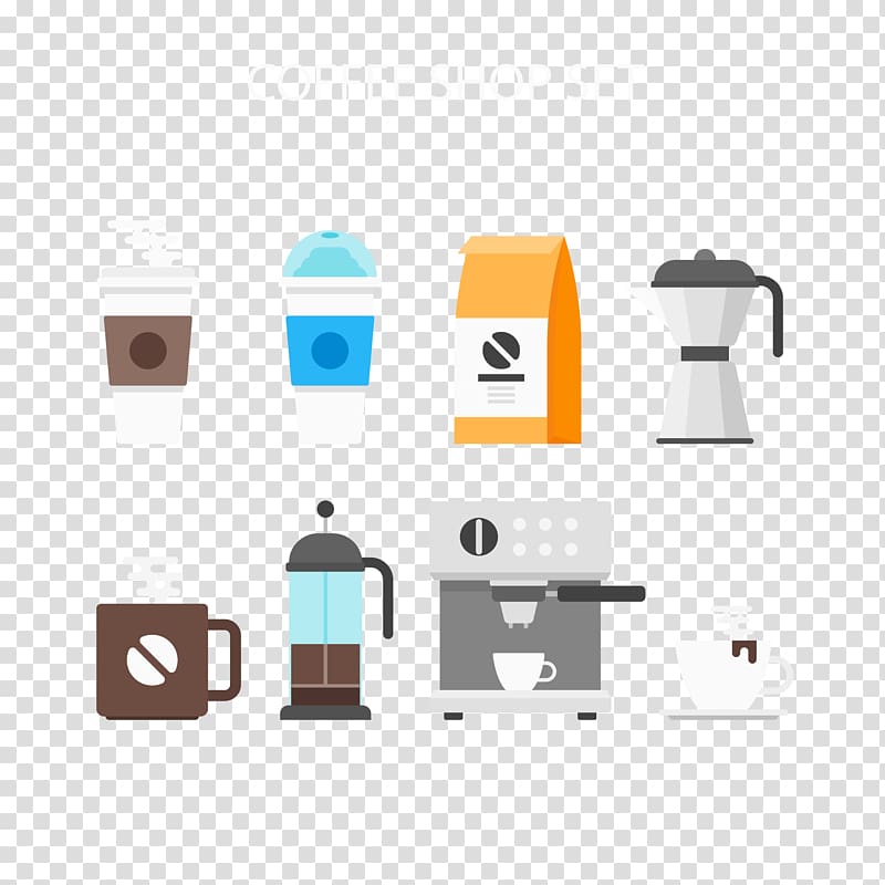 Coffeemaker Cafe, flat coffee equipment transparent background PNG clipart