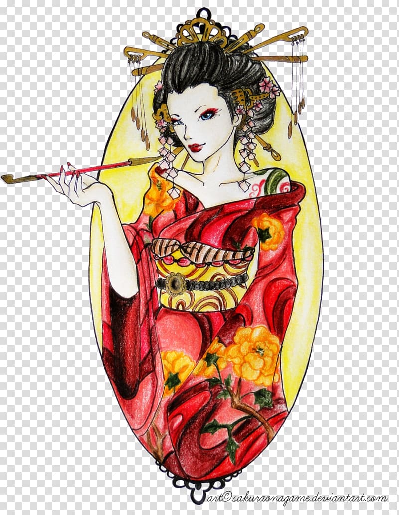 Memoirs of a Geisha Art Manga, geisha transparent background PNG clipart