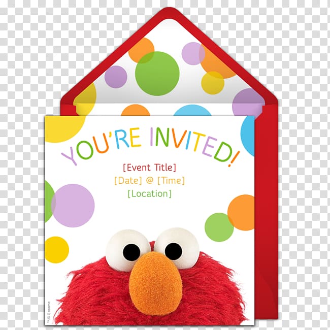 Wedding invitation Birthday Party RSVP Elmo, Birthday transparent background PNG clipart