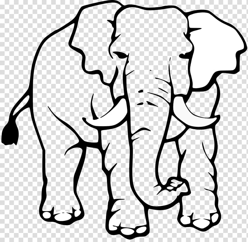 Asian elephant Black and white , White Elephant transparent background PNG clipart